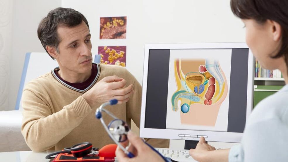 Diagnose einer Prostatitis durch einen Arzt